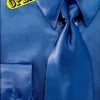 Men's Royal Blue Satin Dress Shirt With Tie & Handkerchief 2 Men's Royal Blue Satin Dress Shirt With Tie & Handkerchief -Boutique Wedding Dress Store mens royal blue satin dress shirt with tie handkerchief mens dress shirts daniel ellissa 145 3233 royal blue 259219