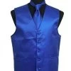 Men's Royal Blue Satin Vest With Neck Tie -Boutique Wedding Dress Store mens royal blue satin vest with neck tie mens vests vesuvio napoli xs royal blue 866649