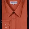 Men's Rust Long Sleeve Dress Shirt -Boutique Wedding Dress Store mens rust long sleeve dress shirt mens dress shirts daniel ellissa 632134