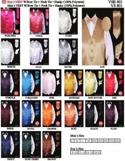 Men's Satin Vest With Tie, Bow Tie, And Pocket Square -Boutique Wedding Dress Store mens satin vest with tie bow tie and pocket square mens vests daniel ellissa 355688