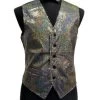 Men's Silver Sequined Vest With Bow Tie 1 Men's Silver Sequined Vest With Bow Tie -Boutique Wedding Dress Store mens silver sequined vest with bow tie mens vests vesuvio napoli s silver 697519