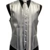 Men's Silver Striped Vest With Neck Tie And Bow Tie -Boutique Wedding Dress Store mens silver striped vest with neck tie and bow tie mens vests vesuvio napoli s silver 342080