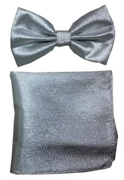 Metallic Black Bow Tie With Pocket Square (Pointed Tip) 9 Metallic Black Bow Tie With Pocket Square (Pointed Tip) -Boutique Wedding Dress Store metallic black bow tie with pocket square pointed tip mens bow ties vesuvio napoli 793582