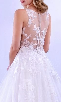 MNM COUTURE 10089 - V Shape Laced A-Line Dress -Boutique Wedding Dress Store mnm couture 10089 v shape laced a line dress special occasion dress 30954898292819