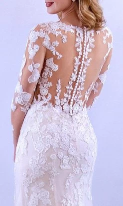 MNM COUTURE 10090 - V Neck Long Sleeve Sheer Dress -Boutique Wedding Dress Store mnm couture 10090 v neck long sleeve sheer dress special occasion dress 30954910711891