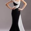 MNM COUTURE G1502 - Two-Toned Mermaid Evening Gown -Boutique Wedding Dress Store mnm couture g1502 two toned mermaid evening gown evening dresses 0 black white 32308158955603