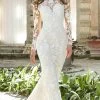 Mori Lee Bridal 2473 - High Neck Embroidered Bridal Gown -Boutique Wedding Dress Store mori lee bridal 2473 high neck embroidered bridal gown bridal dresses 00 ivory champagne honey 30788546461779
