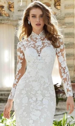 Mori Lee Bridal 2473 - High Neck Embroidered Bridal Gown -Boutique Wedding Dress Store mori lee bridal 2473 high neck embroidered bridal gown bridal dresses 30788546232403