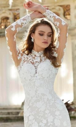 Mori Lee Bridal 2473 - High Neck Embroidered Bridal Gown -Boutique Wedding Dress Store mori lee bridal 2473 high neck embroidered bridal gown bridal dresses 30788546297939