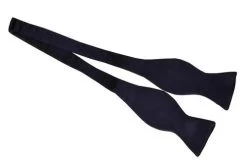 Navy Blue Silk Self Tie Bow Ties