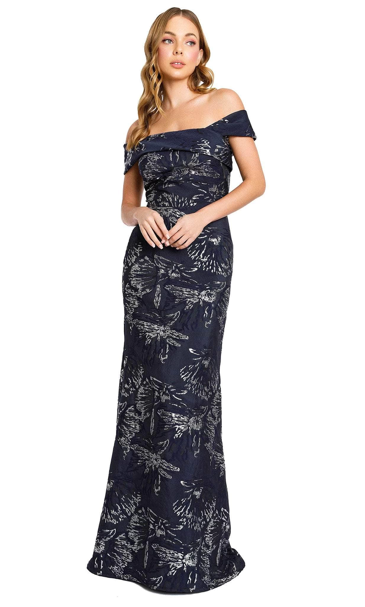Nicole Bakti 7176 - Metallic Printed Evening Dress 4 Nicole Bakti 7176 - Metallic Printed Evening Dress - Image 2
