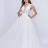 Nina Canacci - 2205 Floral Embroidered Plunging V-Neck Gown -Boutique Wedding Dress Store nina canacci 2205 floral embroidered plunging v neck gown wedding dresses 0 ivory 6404243488825