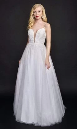 Nina Canacci - 3179 Sleeveless Sheer Overlay Ballgown