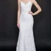 Nina Canacci - 3200 Embroidered V-Neck Trumpet Gown -Boutique Wedding Dress Store nina canacci 3200 embroidered v neck trumpet gown prom dresses 4 ivory 29455119089747