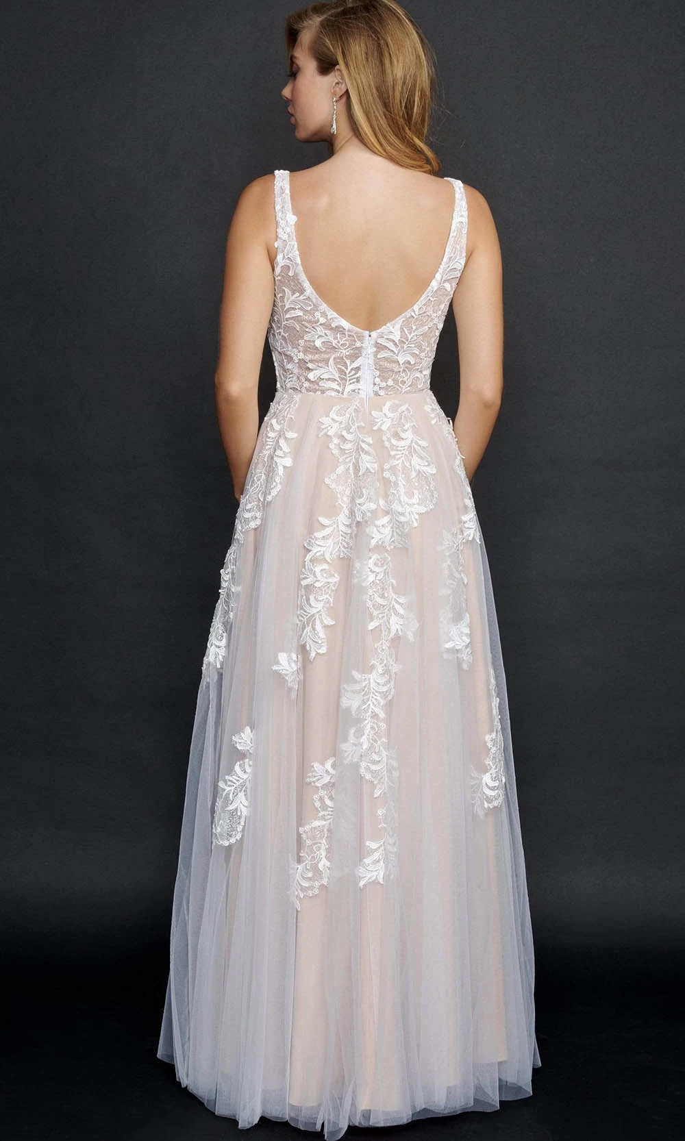 Nina Canacci - 4212 Embroidered Plunging A-line Gown 4 Nina Canacci - 4212 Embroidered Plunging A-line Gown - Image 2