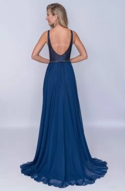 Nina Canacci - 8159 Embellished Plunging V Neck A-Line Gown -Boutique Wedding Dress Store nina canacci 8159 embellished plunging v neck a line gown prom dresses 13625601917011