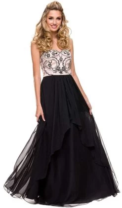 Nox Anabel - 8146 Strapless Sweetheart A-Line Dress -Boutique Wedding Dress Store nox anabel 8146 strapless sweetheart a line dress special occasion dress xs black nude 5658794917945