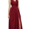 Nox Anabel - 8347 V-Neck Satin Long Evening Gown -Boutique Wedding Dress Store nox anabel 8347 v neck satin long evening gown special occasion dress xs burgundy 5658596409401