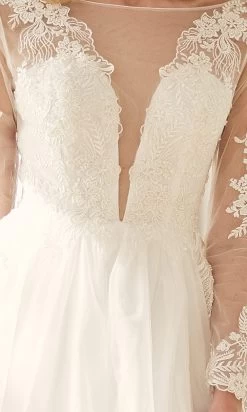 Nox Anabel Bridal JE911 - Illusion Bateau Bridal Gown -Boutique Wedding Dress Store nox anabel bridal je911 illusion bateau bridal gown bridal dresses 29787499135059