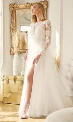 Nox Anabel Bridal JE911 - Illusion Bateau Bridal Gown -Boutique Wedding Dress Store nox anabel bridal je911 illusion bateau bridal gown bridal dresses 29787499364435