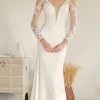 Nox Anabel Bridal JE916 - Long Sleeve Bridal Gown -Boutique Wedding Dress Store nox anabel bridal je916 long sleeve bridal gown bridal dresses 2 white 29787530362963