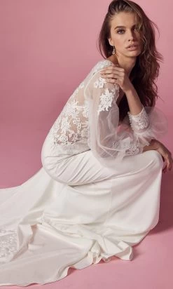 Nox Anabel Bridal JE919 - Bishop Sleeve Bridal Gown -Boutique Wedding Dress Store nox anabel bridal je919 bishop sleeve bridal gown bridal dresses 29787555659859