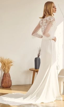 Nox Anabel Bridal JE919 - Bishop Sleeve Bridal Gown -Boutique Wedding Dress Store nox anabel bridal je919 bishop sleeve bridal gown bridal dresses 29787555692627