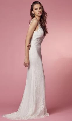 Nox Anabel Bridal JS923 - V-Neck Lace Bridal Gown -Boutique Wedding Dress Store nox anabel bridal js923 v neck lace bridal gown bridal dresses 29791553355859