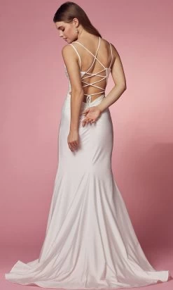 Nox Anabel Bridal T481W - Scoop Ruched Bridal Gown -Boutique Wedding Dress Store nox anabel bridal t481w scoop ruched bridal gown bridal dresses 29799825277011