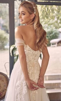 Nox Anabel JE953 - Classic Off Shoulder A-line Gown 13 Nox Anabel JE953 - Classic Off Shoulder A-line Gown -Boutique Wedding Dress Store nox anabel je953 classic off shoulder a line gown wedding dresses 32148078592083