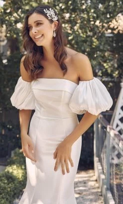 Nox Anabel JE966 - Strapless Puffy Sculpted Gown -Boutique Wedding Dress Store nox anabel je966 strapless puffy sculpted gown bridal dresses 32148094746707