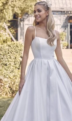 Nox Anabel JE972 - Fit And Flared Minimalist Bridal Dress -Boutique Wedding Dress Store nox anabel je972 fit and flared minimalist bridal dress bridal dresses 32148109623379