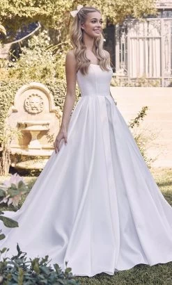 Nox Anabel JE972 - Fit And Flared Minimalist Bridal Dress
