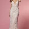 Nox Anabel - Lace Bridal Gown JE915 - 1 Pc White & Nude In Size 4 Available -Boutique Wedding Dress Store nox anabel lace bridal gown je915 1 pc white nude in size 4 available ccsale 4 white nude 31670003236947