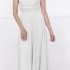 Nox Anabel Sheer Appliques Chiffon Evening Dress -Boutique Wedding Dress Store nox anabel sheer appliques chiffon evening dress ccsale 2xl white 5537047609401