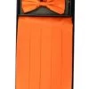 Orange Silk Satin Cummerbund And Bow Tie Set -Boutique Wedding Dress Store orange silk satin cummerbund and bow tie set mens cummerbund vesuvio napoli 740462