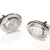Oval Silver Cufflinks With Gray Marble 1 Oval Silver Cufflinks With Gray Marble -Boutique Wedding Dress Store oval silver cufflinks with gray marble mens cufflinks abc fashion 891678