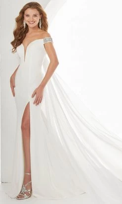 Panoply - 14085 Cape Cascade Plunging Mermaid Gown -Boutique Wedding Dress Store panoply 14085 cape cascade plunging mermaid gown special occasion dress 30603902451795
