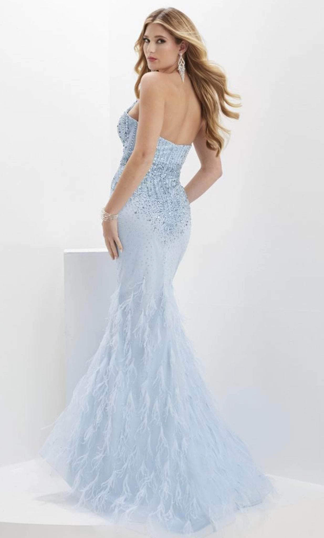 Panoply 14152 - Strapless Feathered Evening Gown 5 Panoply 14152 - Strapless Feathered Evening Gown - Image 3