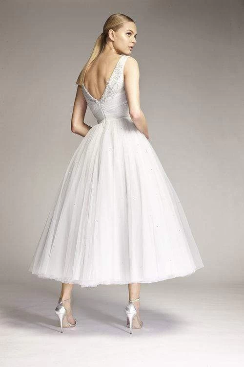 Park 108 - M324 V Neck Embellished Tea Length 4 Park 108 - M324 V Neck Embellished Tea Length - Image 2