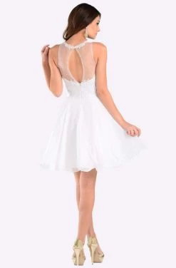 Poly USA - 7456 Sleeveless Beaded Lace Bodice Chiffon Cocktail Dress -Boutique Wedding Dress Store poly usa 7456 sleeveless beaded lace bodice chiffon cocktail dress bridesmaid dresses 14188655738963