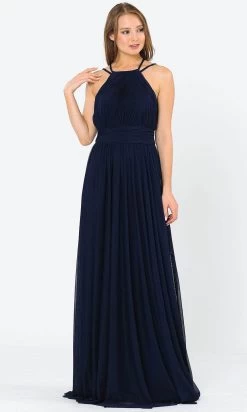 Poly USA 8396W - High Halter Neckline Long Gown -Boutique Wedding Dress Store poly usa 8396w high halter neckline long gown bridesmaid dresses xs navy 29947797438547