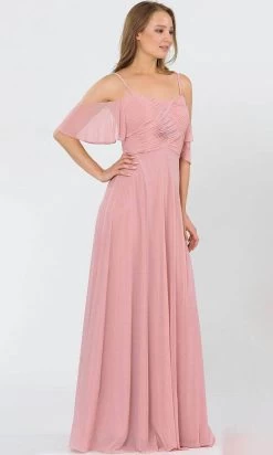 Poly USA 8552W - Off-shoulder Semi-sweetheart Long Gown