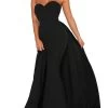 Portia And Scarlett - Endora Strapless Sweetheart Neck Overskirt Gown -Boutique Wedding Dress Store portia and scarlett endora strapless sweetheart neck overskirt gown prom dresses 0 black 14964249100371