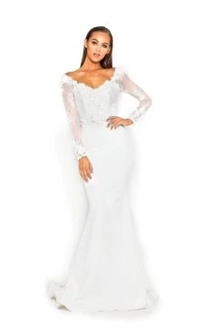 Portia And Scarlett - PS1906 Floral Lace Off-Shoulder Mermaid Dress -Boutique Wedding Dress Store portia and scarlett ps1906 floral lace off shoulder mermaid dress bridesmaid dresses 14589049176147