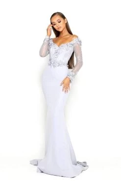 Portia And Scarlett - PS1906 Floral Lace Off-Shoulder Mermaid Dress -Boutique Wedding Dress Store portia and scarlett ps1906 floral lace off shoulder mermaid dress bridesmaid dresses 14589049339987