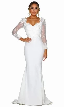 Portia And Scarlett - PS1906 Floral Lace Off-Shoulder Mermaid Dress -Boutique Wedding Dress Store portia and scarlett ps1906 floral lace off shoulder mermaid dress bridesmaid dresses 14616417042515
