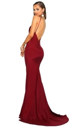 Portia And Scarlett - PS1912 V Neck High Slit Long Train Mermaid Gown -Boutique Wedding Dress Store portia and scarlett ps1912 v neck high slit long train mermaid gown prom dresses 14769420173395