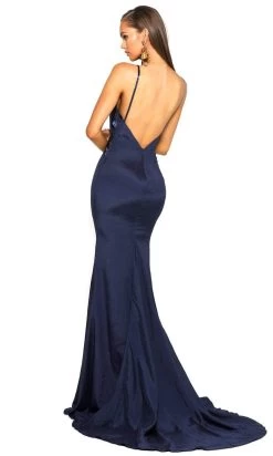 Portia And Scarlett - PS1912 V Neck High Slit Long Train Mermaid Gown -Boutique Wedding Dress Store portia and scarlett ps1912 v neck high slit long train mermaid gown prom dresses 14769420468307