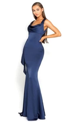 Portia And Scarlett - PS1974 Cowl Neck Trumpet Dress